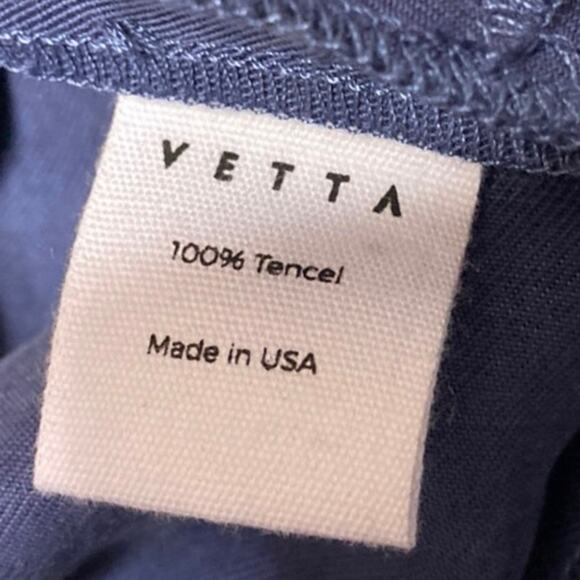 Vetta Capsule Blue Sleeveless Tie Back Wide Leg Apron Overalls Romper Jumpsuit 6 - Picture 5 of 5